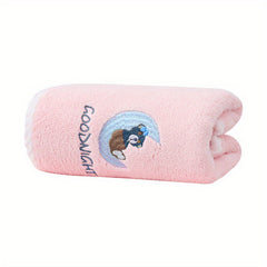 Embroidery Hand Towel Coral Fleece Quick-drying Soft Skin-friendly Face Towel