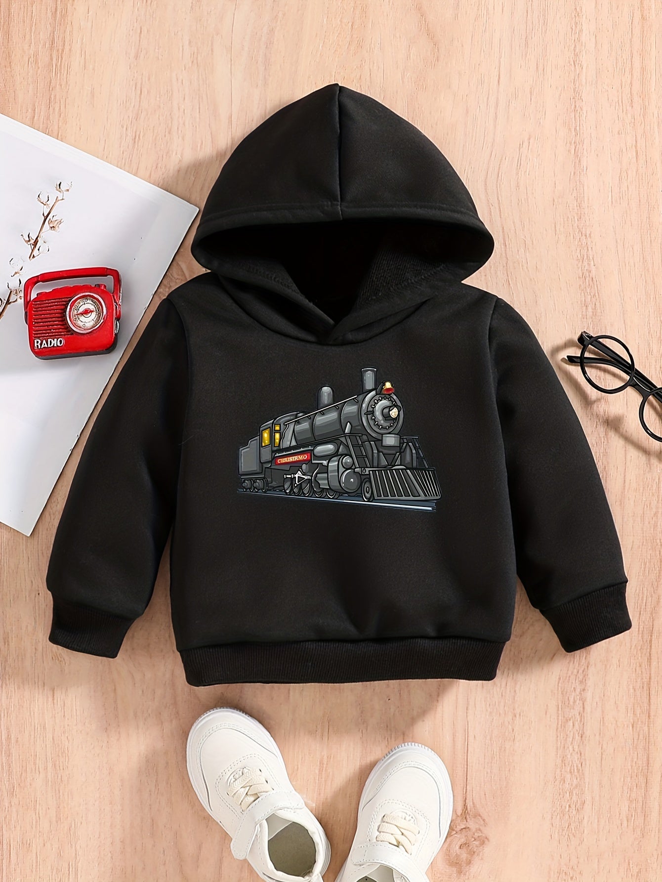 Baby Boys Sweatshirt Hoodie Kids Train Cartoon Pullover