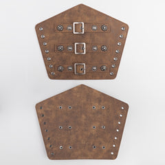 Brown Embossed Belt Medieval Retro Knight Wristband Cosplay