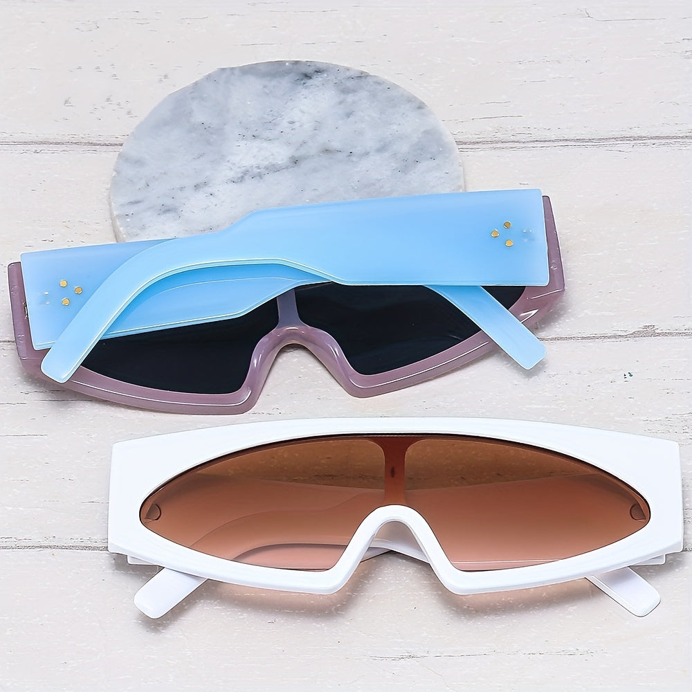 Y2K Oversized Shield Sunglasses UV400