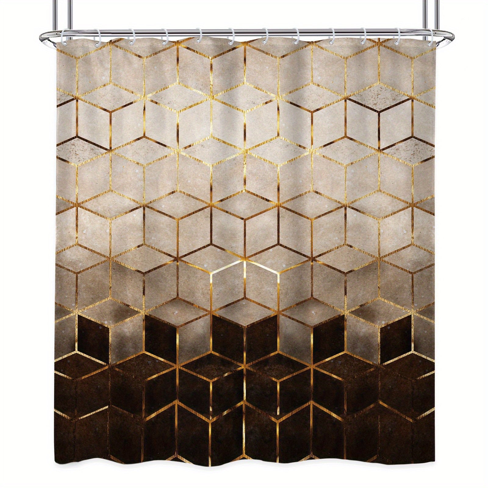 Abstract Leaves Shower Curtain Waterproof Bathroom Curtain 72Wx72H Inch
