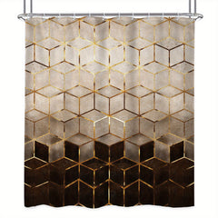 Abstract Leaves Shower Curtain Waterproof Bathroom Curtain 72Wx72H Inch