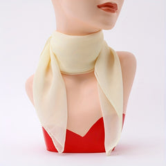 Chiffon Candy Neckerchief Square Scarf Bandana Women Head Wrap