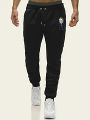 Men's Cartoon Print Elastic Waist Sports Pants