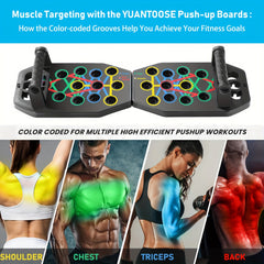 Foldable Push up Board 28 Holes Home Gym Workout