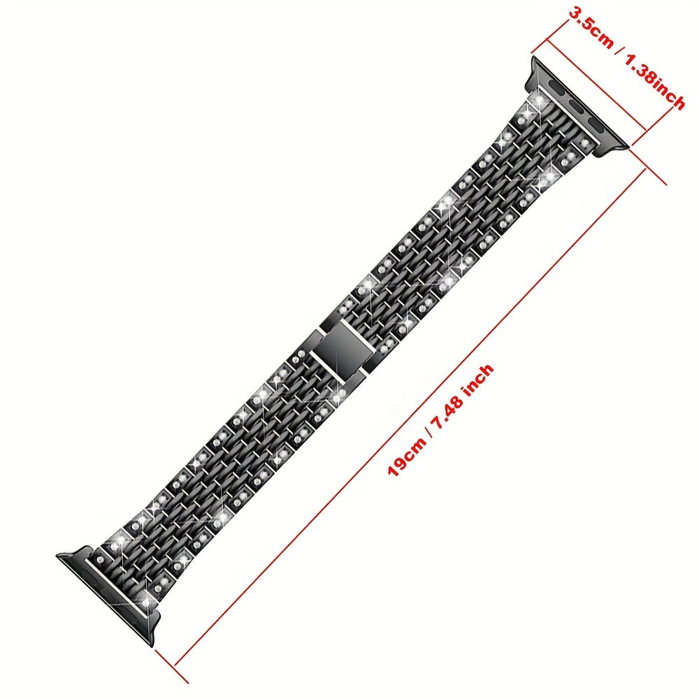Metal Rhinestone Bracelet Band for I Watch 5 4 3 42mm 46mm Pro Active 2