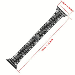 Metal Rhinestone Bracelet Band for I Watch 5 4 3 42mm 46mm Pro Active 2