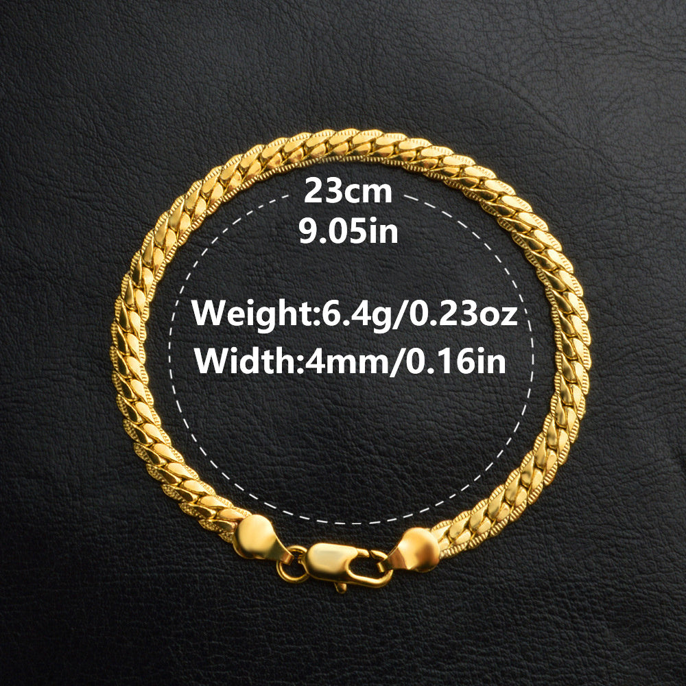 Men's Hip Hop Vertebrae Chain Bracelet