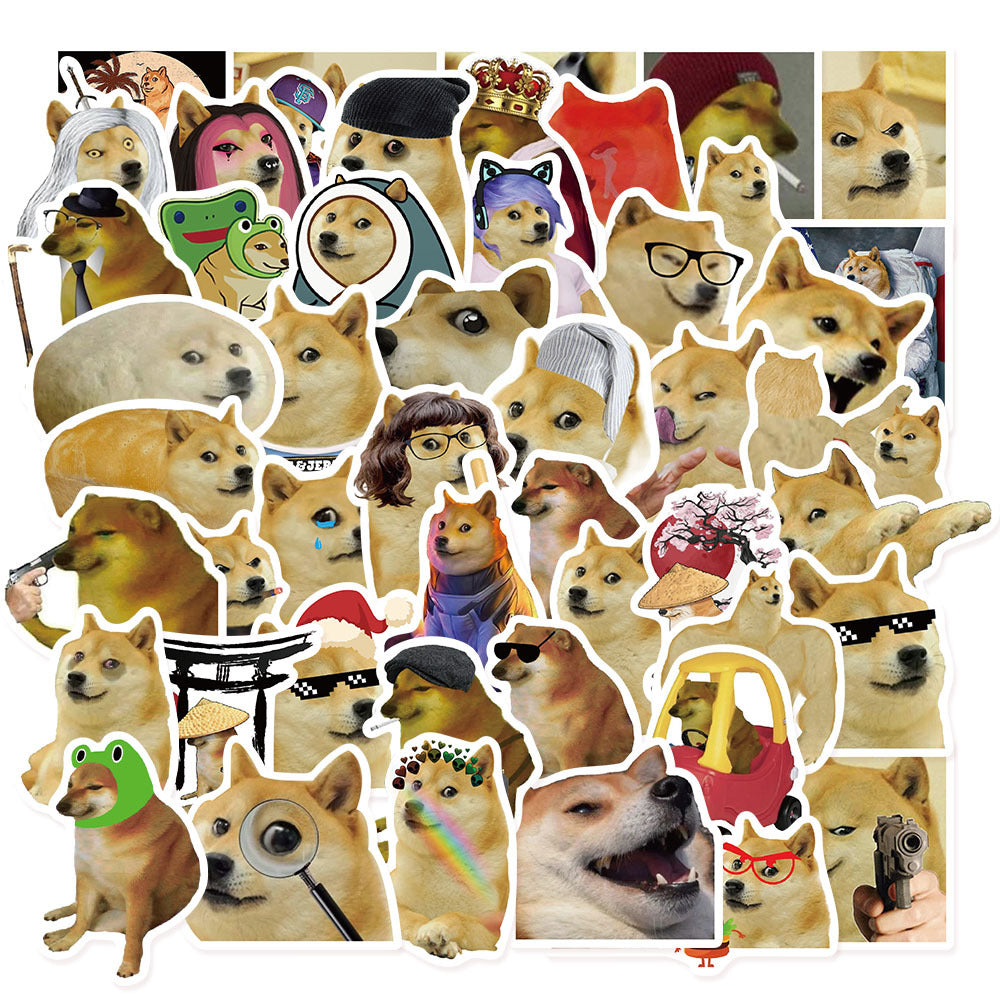50pcs Annoying Dog Stickers Funny Waterproof DIY Stickers