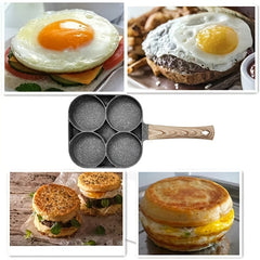 1pc Four hole Fried Egg Pot Non stick Fry Pan For Egg Burger Pan