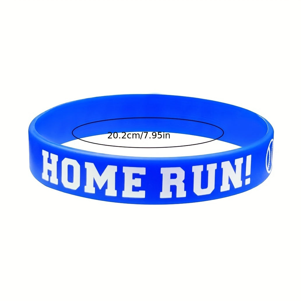 Baseball Silicone Bracelets Rubber Band Wristbands Inspirational