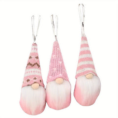 3pcs Christmas Tree Hanging Dwarf Decorations Plush Santa Claus Elf