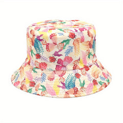 Colorful Butterfly Print Bucket Hat for Women Men