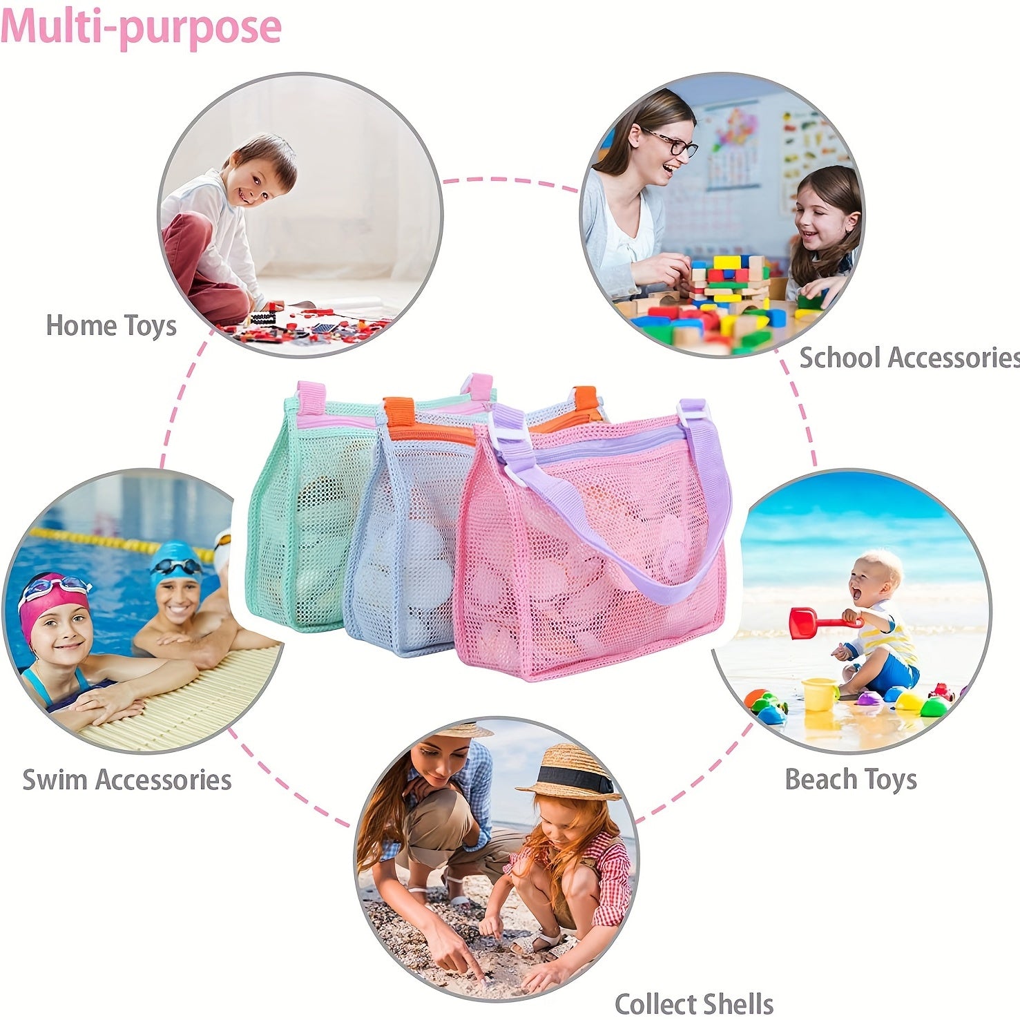 Beach Adventure Kit with Mesh Shovel & Bag