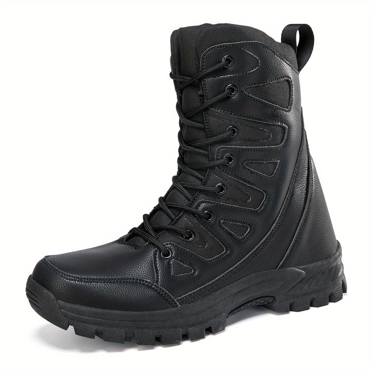 Boy's Waterproof High Top Tactical Work Boots for Hiking