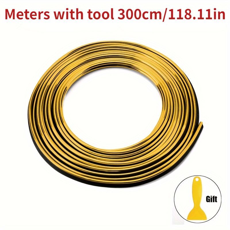 Flexible Car Moulding Strips 118in 3m Trim Dashboard Door Cover Auto Styling
