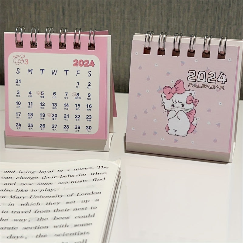 Mikko Pink Kitten Desk Calendar Student Desktop Book