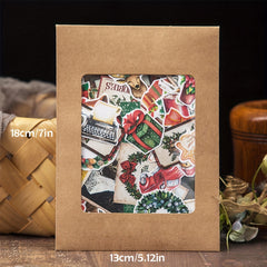 138pcs Retro Christmas Stickers DIY Gift Stickers
