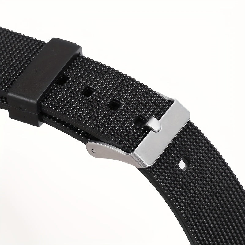 Silicone Band Strap Bracelet 16-26mm Men Women Sports Rubber Watch Band
