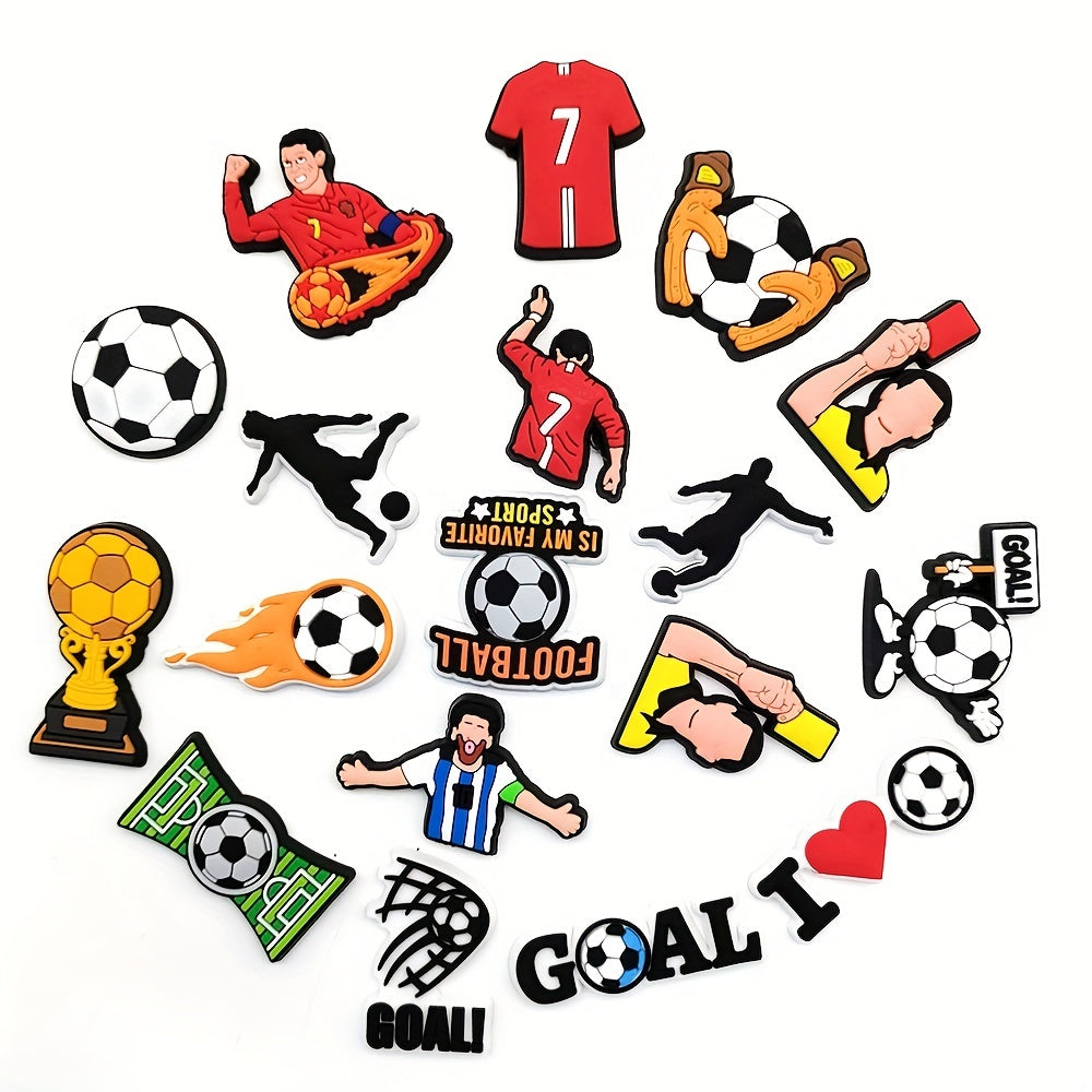 18 Funny Football Shoe Charms for Clogs and Garden Shoes