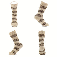 Colorblock Crew Socks Warm & Comfy Mid Tube Stockings
