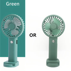 USB Rechargeable Handheld Fan Desktop Holder Small Compact Portable Fan