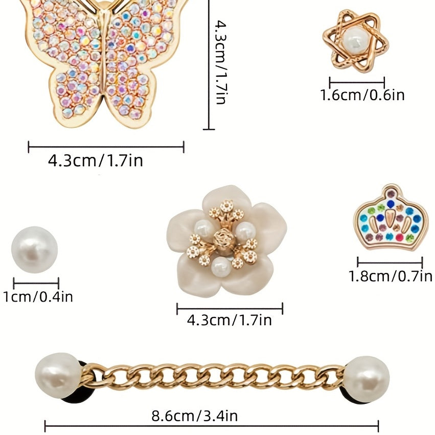Butterfly & Flower Shoe Charms For Clogs - DIY Accessories For Ladies