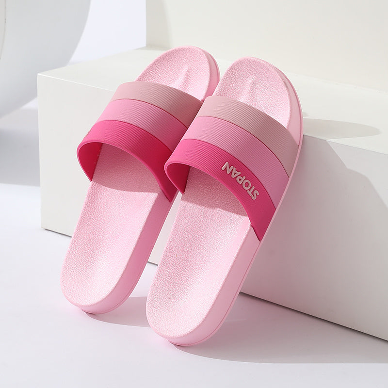 Striped Non Slip Quick drying Slippers Soft Sole Men Women Comfort Slide