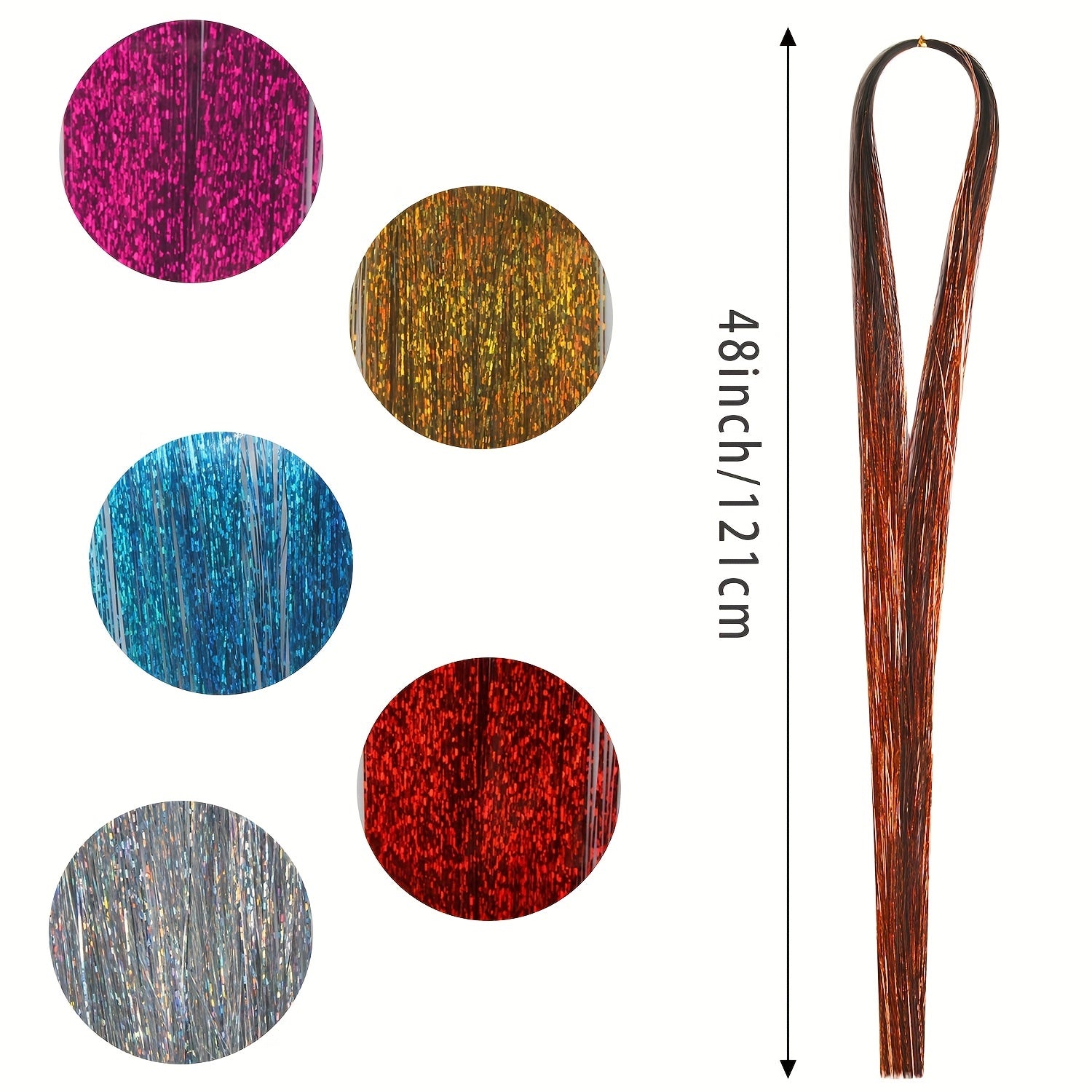 Hair Tinsel Kit With Tool Tinsel Hair Extensions 12 Colors Fairy Hair Tinsel