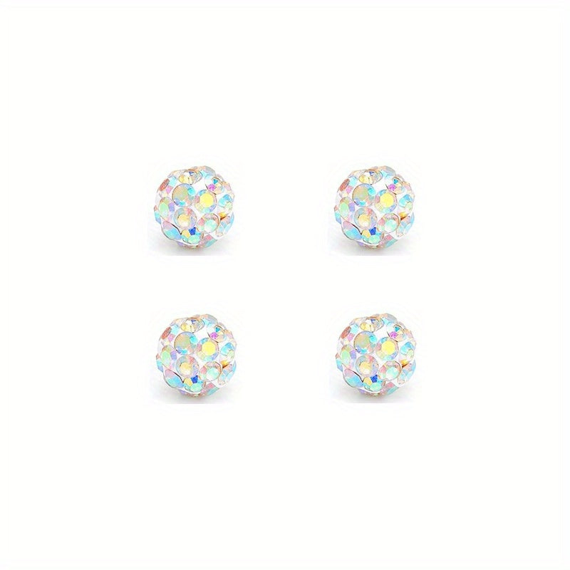4pc Replacement Balls Spikes for Piercing Barbell 4mm 5mm 8mm CZ DIY Jewelry