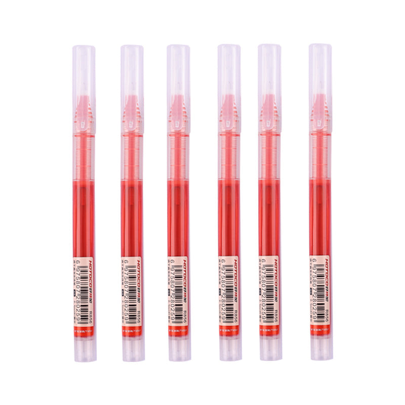 6 Pack 0.5mm Gel Pens for Students & Office Use