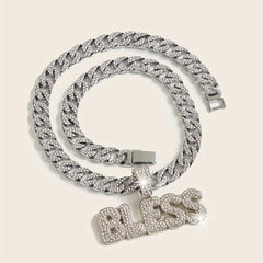 Bless Pendant Women's Hip Hop Cuban Chain Fine Jewelry
