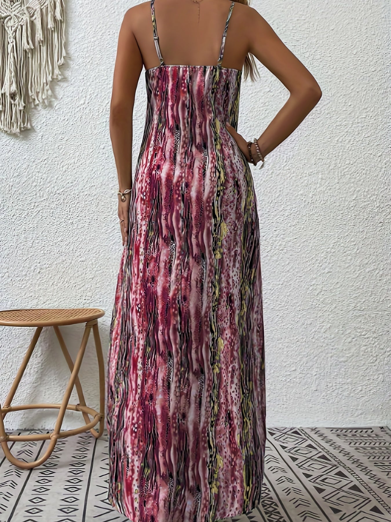  Summer Dress Women's V Neck Medium Stretch M