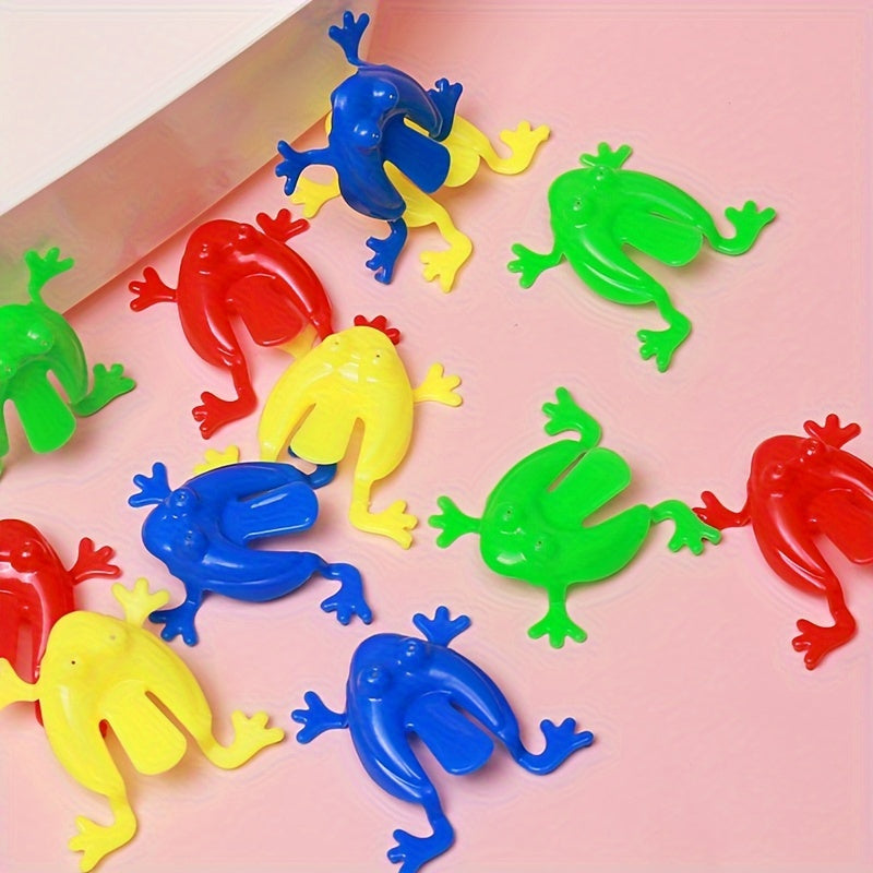 Jumping And Bouncing Plastic Frog Toys Novel Stress Relief Toys