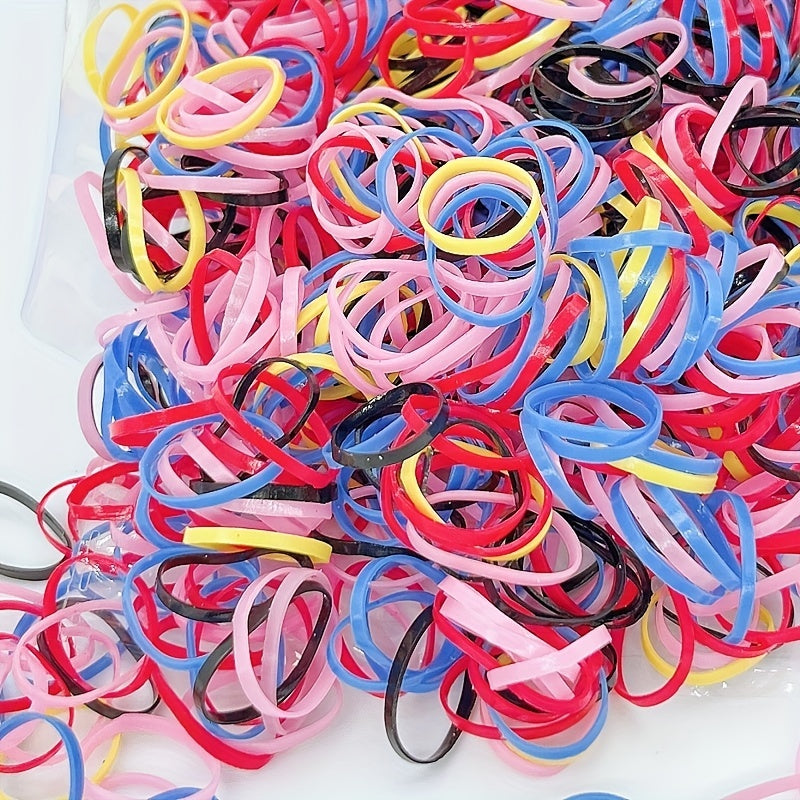 2000pcs Colorful Rubber Band Hair Accessories