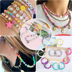Polymer Clay Beads Charm Bracelet Making Kit - 96 Colors