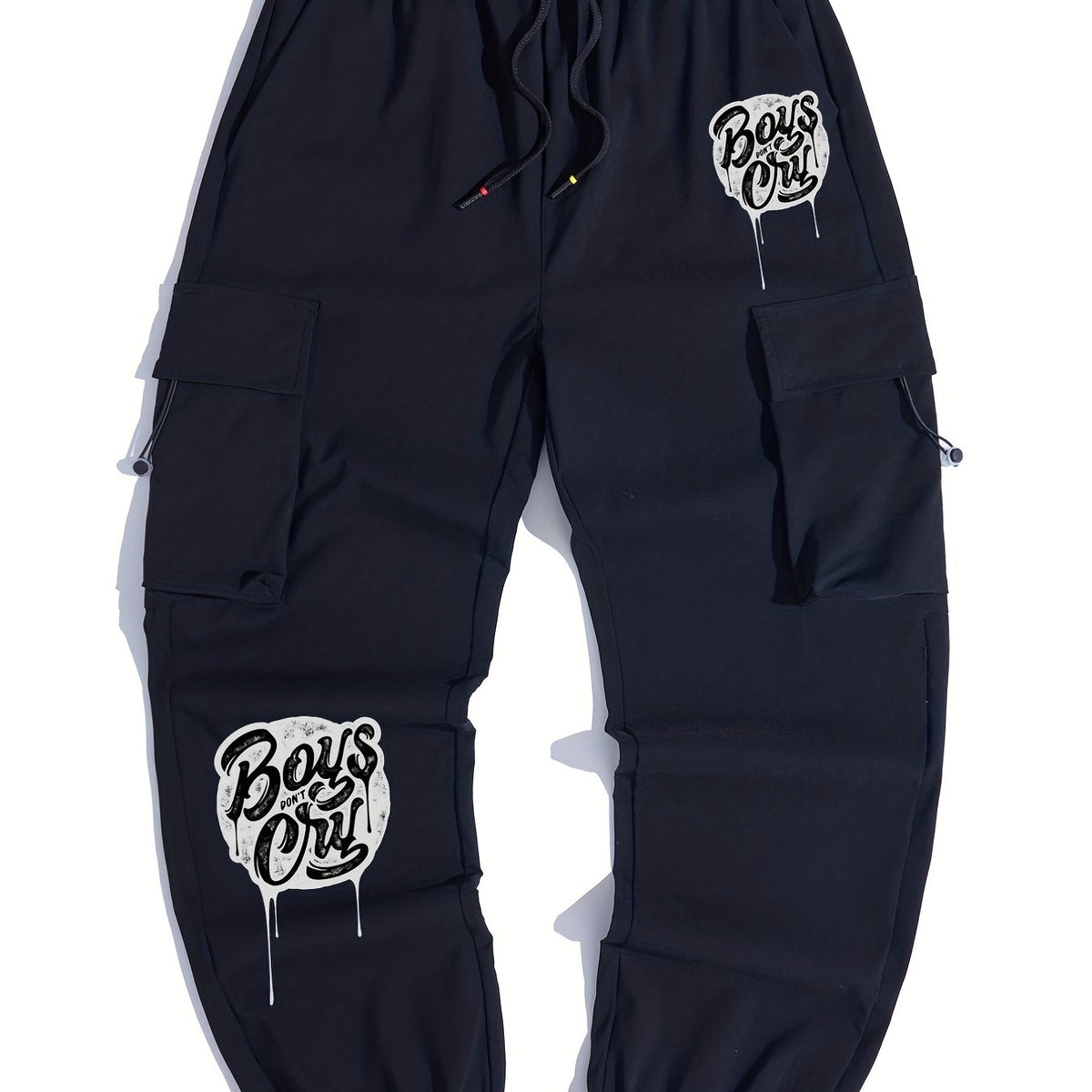 Men s Casual Boys Don t Cry Print Cargo Pants