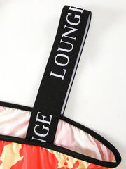  Tie Dye Letter Tape Y2K Longline Bra
