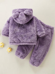 Toddler Girls Flannel Pajamas & Pants Set