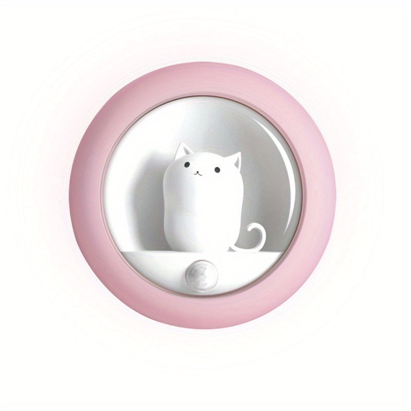 Cat Smart Motion Sensor LED Night Light, USB Rechargeable