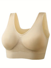 3pcs Wireless Sports Bras Comfy & Breathable Running Yoga Tank Bra