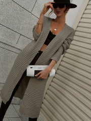  Open Front Long Sleeve Cardigan