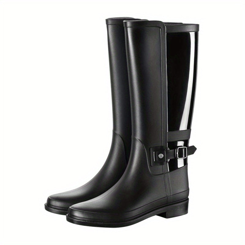 Women's Waterproof High Top Motorcycle Rain Boots Outdoor Plastic Rain Boots