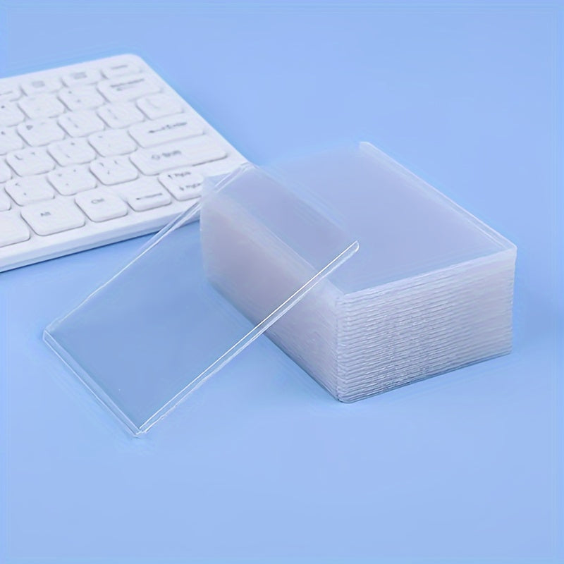 10pcs Clear Postcard Holders Transparent Id Card Cases Pockets