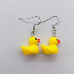 Yellow Duck Earrings - Quirky and fun animal-themed jewelry
