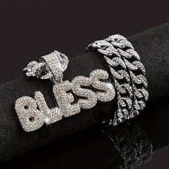 Bless Pendant Women's Hip Hop Cuban Chain Fine Jewelry