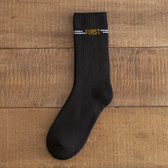 5 Pairs Letter Print Socks Mid Tube Women's Stockings