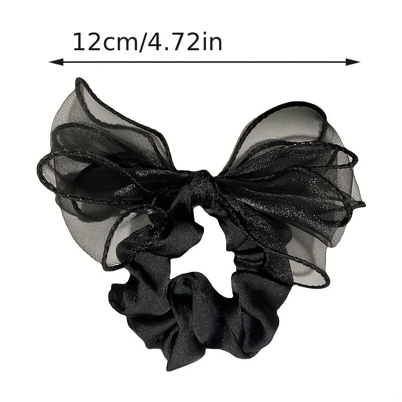 Organza Rhinestone Hair Ring Elastic Head Rope Hair Accessories