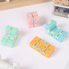 5pcs Macaron 2x2 Infinite Flip Cube Toy Finger Fidget Spinner