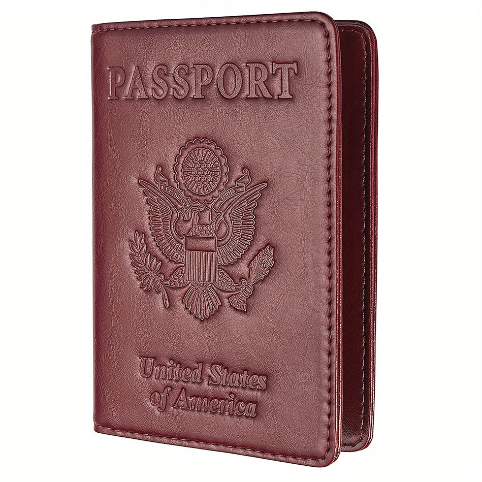PU Leather RFID Anti theft Brush Passport Holder Classic Travel Passport Holder